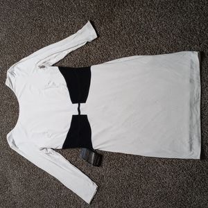 NWT Bebe Boatneck Corset Midi Dress